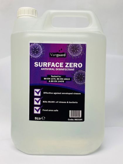 Vanguard Surface Zero Anti-viral Disinfectant (5 Litre) BSEN 14476