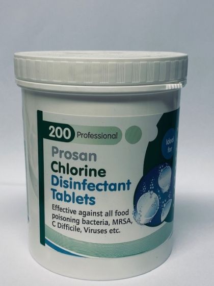 CHLORINE DISINFECTANT TABLETS (200)