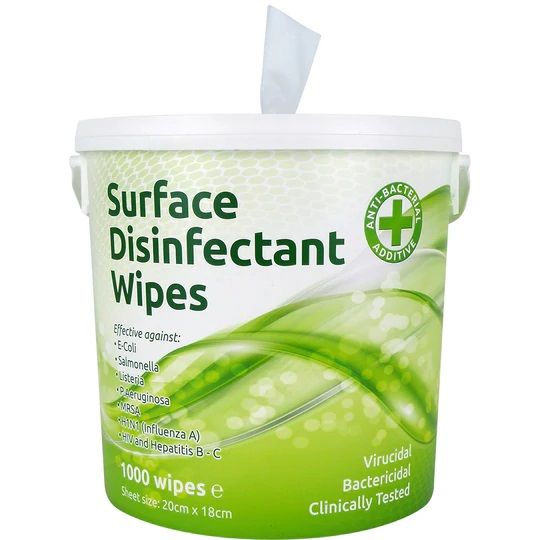 Ecotech Surface Disinfectant Wipes - BS EN14476 (1000)