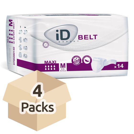 iD Expert Belt Maxi - Medium (Cotton Feel) - Carton - 4 Packs of 14