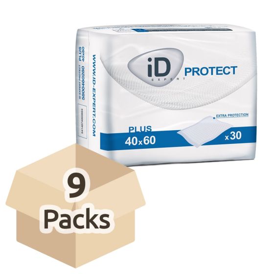 iD Expert Protect Plus - Bed Pad - 40cm x 60cm - Carton - 9 Packs of 30