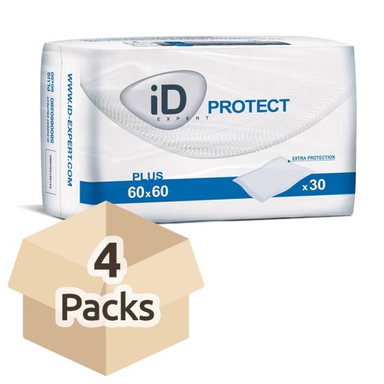 iD Expert Protect Plus - Bed Pad - 60cm x 60cm - Carton - 4 Packs of 30