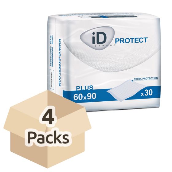 iD Expert Protect Plus - Bed Pad - 60cm x 90cm - Carton - 4 Packs of 30