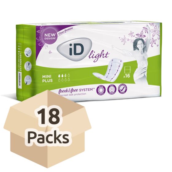 iD Light Fresh & Free Mini Plus - Carton - 18 Packs of 16