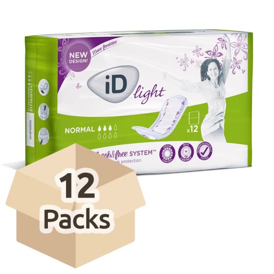 iD Light Fresh & Free Normal - Carton - 12 Packs of 12