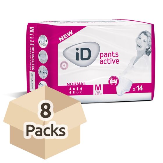 iD Pants Active Normal - Medium - Carton - 8 Packs of 14
