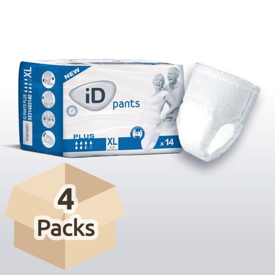 iD Pants Plus - Extra Large - Carton - 4 Packs of 14