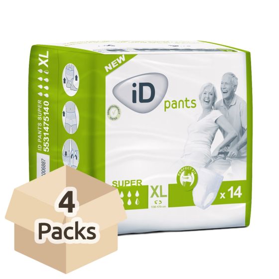 iD Pants Super - Extra Large - Carton - 4 Packs of 14