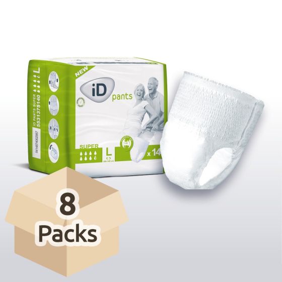 iD Pants Super - Large - Carton - 8 Packs of 14