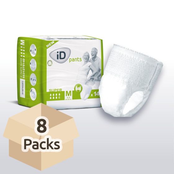 iD Pants Super - Medium - Carton - 8 Packs of 12