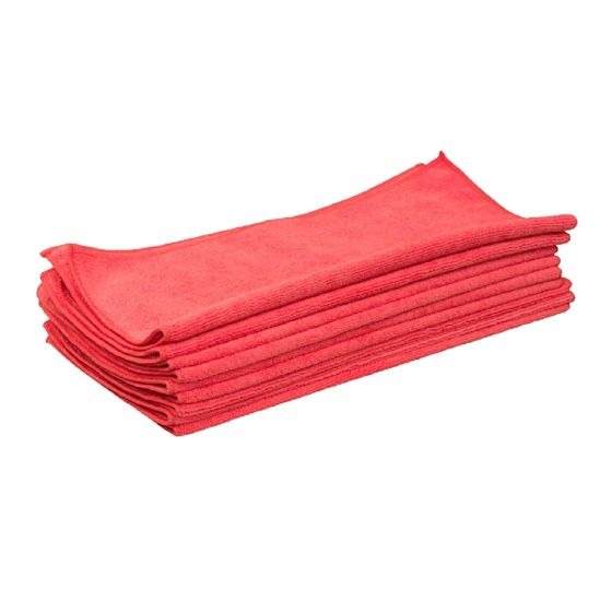 Microfibre Cloths Red 230gsm (10)