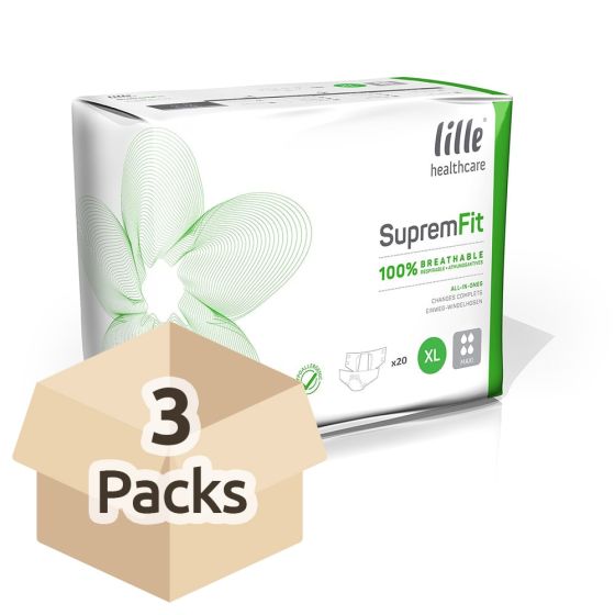 Lille Healthcare Suprem Fit Maxi - Extra Large - Carton - 3 Packs of 20