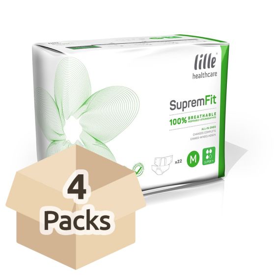 Lille Healthcare Suprem Fit Super Plus - Medium - Carton - 4 Packs of 22