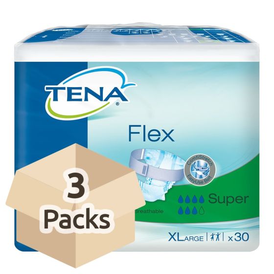 TENA Flex Super - Extra Large - Case Saver - 3 Packs of 30