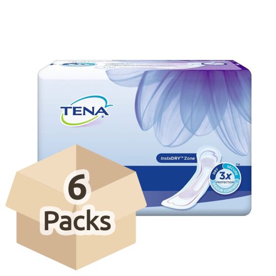TENA Lady Maxi InstaDry - Case Saver - 6 Packs of 6