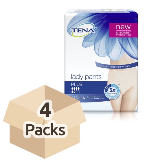 TENA Lady Pants Plus - Large - Case Saver - 4 Packs of 8
