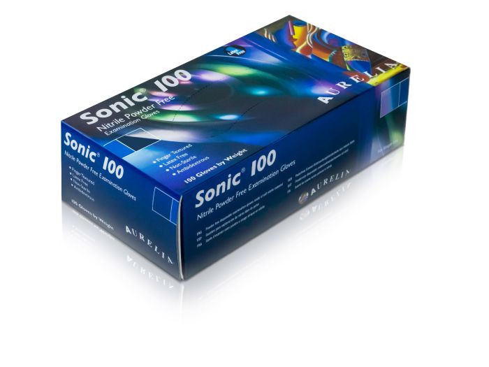 Sonic Nitrile Cobalt Blue Gloves - Medium  (100)