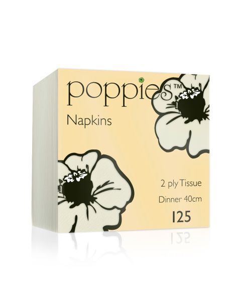 Champagne 2-Ply Serviettes/Napkins - 2000 sheets - 33x33cm