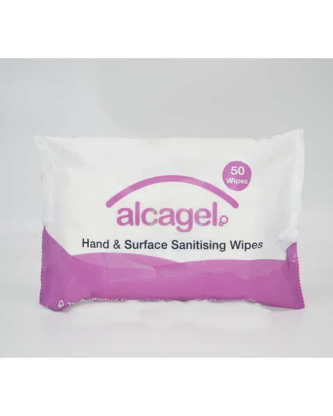 Alcagel® 70% Alcohol Hand & Surface Wipes (20 x 28cm) - Pack of 50