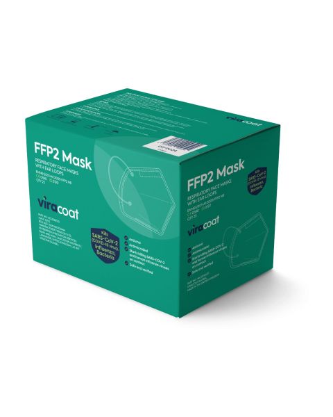 ViraCoat FFP2 Face Masks - Viricidal, Antiviral & Antimicrobial (20)