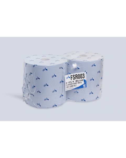 Esfina 2-Ply Floorstand "Monster Roll" - Blue - 370 Meters - Pack of 2 Rolls