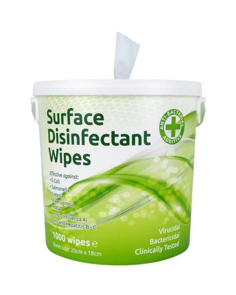 Ecotech Surface Disinfectant Wipes - BS EN14476 (1000)