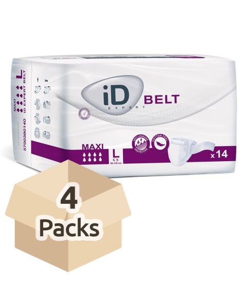 iD Expert Belt Maxi - Large (Cotton Feel) - Carton - 4 Packs of 14