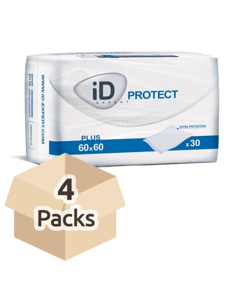 iD Expert Protect Plus - Bed Pad - 60cm x 60cm - Carton - 4 Packs of 30