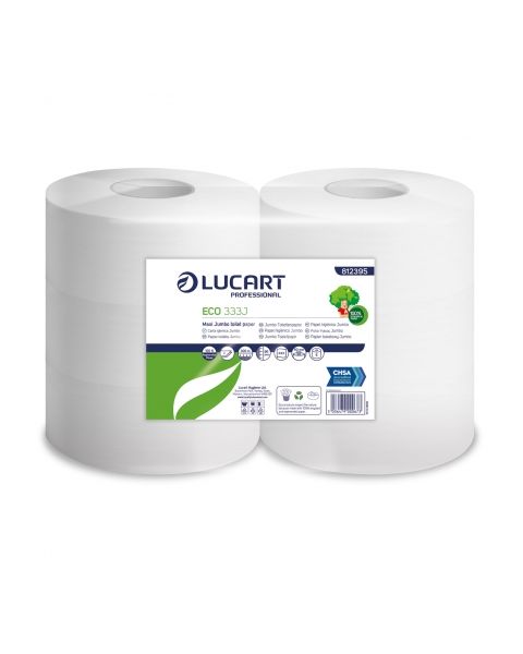 Maxi Jumbo Toilet Roll - White 2 Ply - 300 Meters - Pack of 6 Rolls