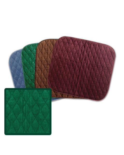 MIP Velour Chair Pad - Green (40cm x 50cm)