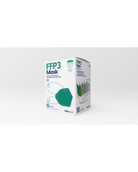 ViraCoat FFP3 Valved Face Masks - Viricidal, Antiviral & Antimicrobial (15)