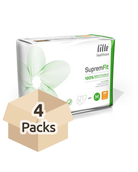Lille Healthcare Suprem Fit Extra Plus - Medium - Carton - 4 Packs of 24