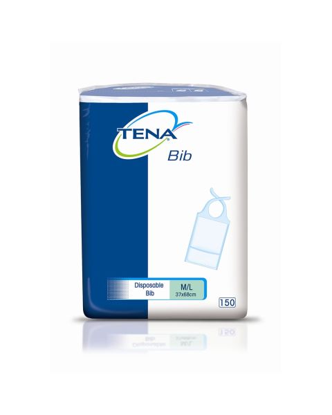 TENA Disposable Bibs - Medium/Large (37cm x 68cm) - Pack of 150