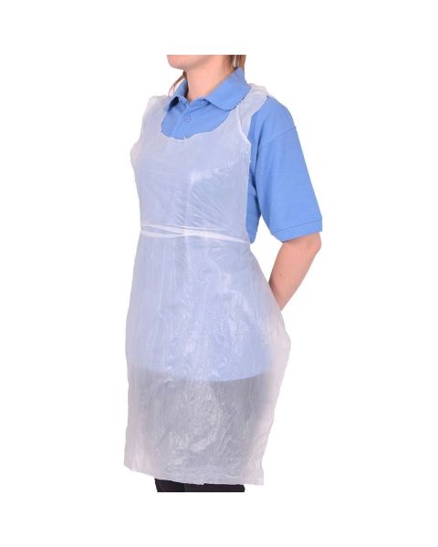 WHITE FLAT PACK DISPOSABLE APRONS (1000)