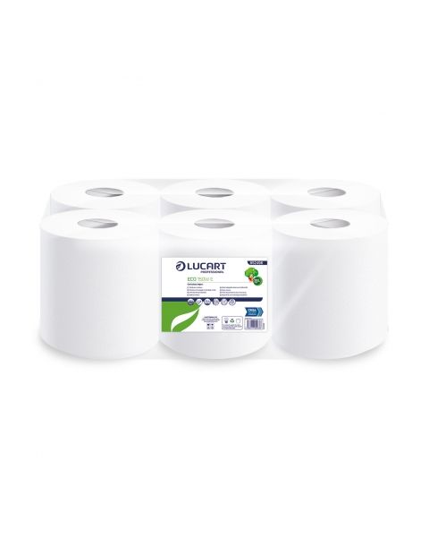 Centre Feed Roll Paper 2-Ply White 150mtr - Pack of 6 Rolls