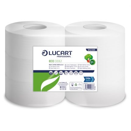 Maxi Jumbo Toilet Roll - White 2 Ply - 300 Meters - Pack of 6 Rolls